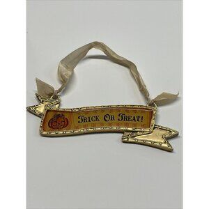 JOHN WIND MAXIMAL ART Halloween Hanging Plaque Trick or Treat Pumpkin‎ Metal LE1